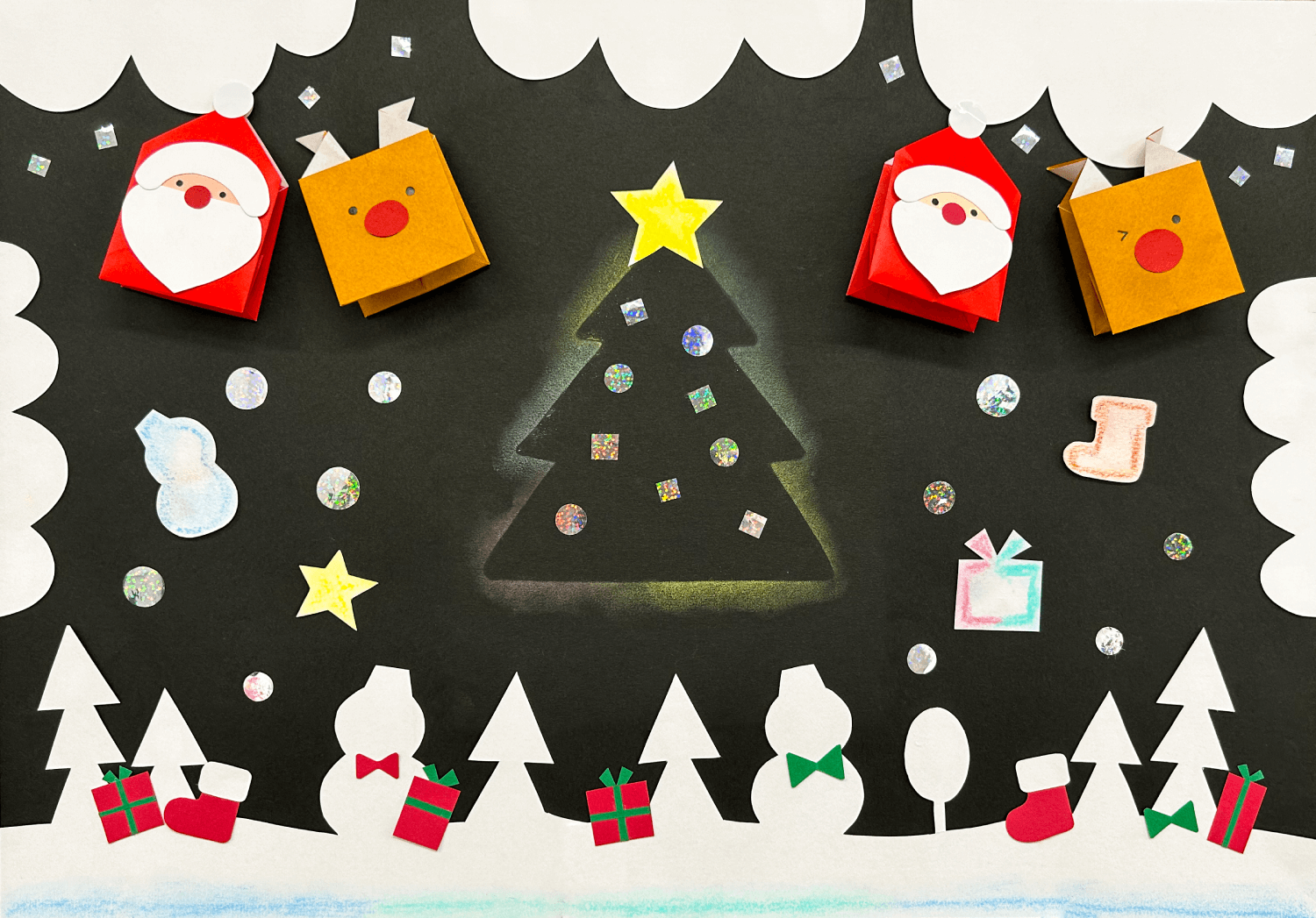 クリスマスの壁面飾りは手作りで！無料の型紙も紹介！保育園にぴったり