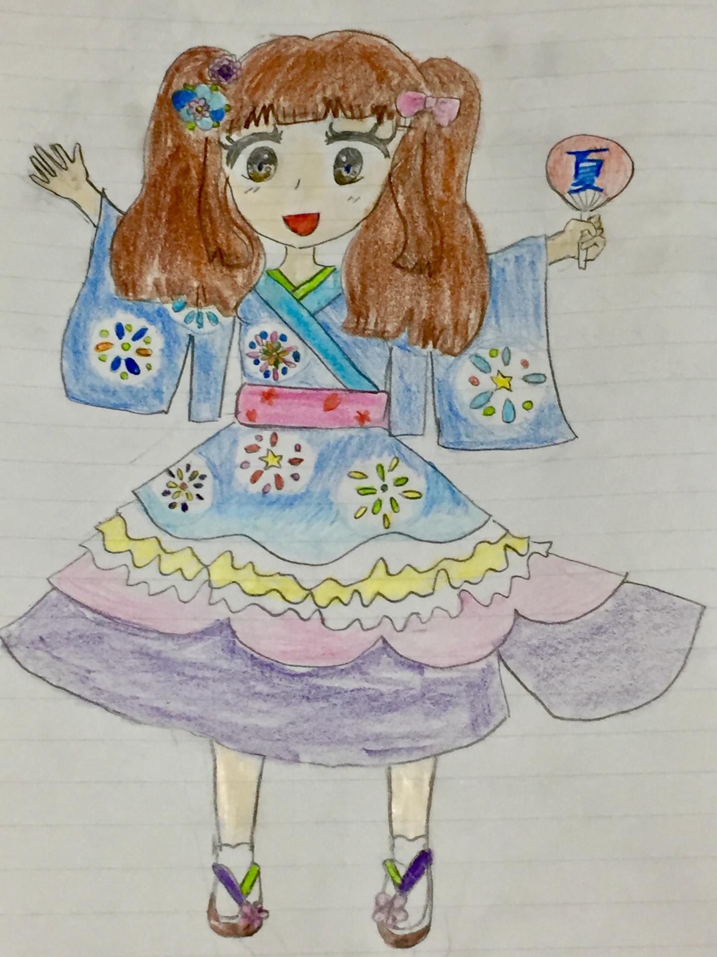 がっこうKids お祭り女子 イラスト素材5194698- フォトライブラリ