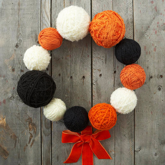ハロウィン 手作りキット 簡単に手作り！毛糸とフェルトで作るミニリース Creema限定デザイン