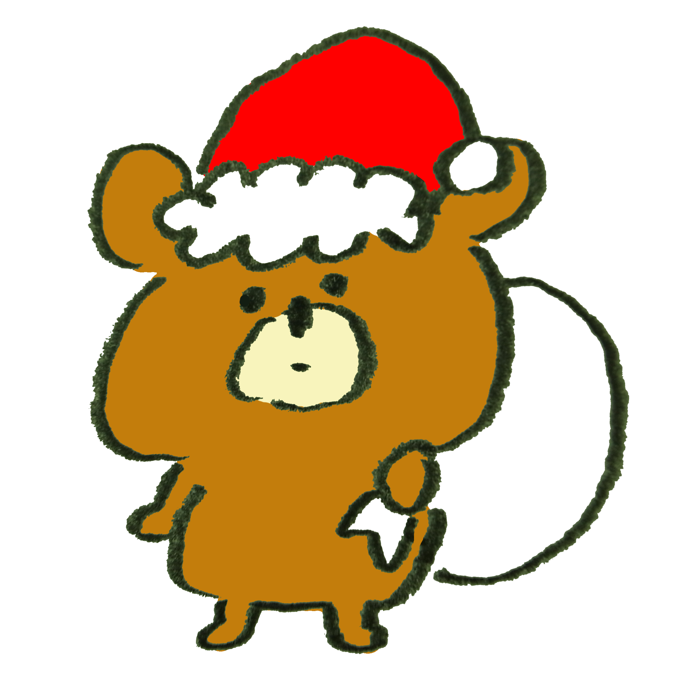 プレゼントを届け来てくれたサンタクロース サンタさん イラスト商用フリー 無料 のイラスト素材なら「イラストマンション」