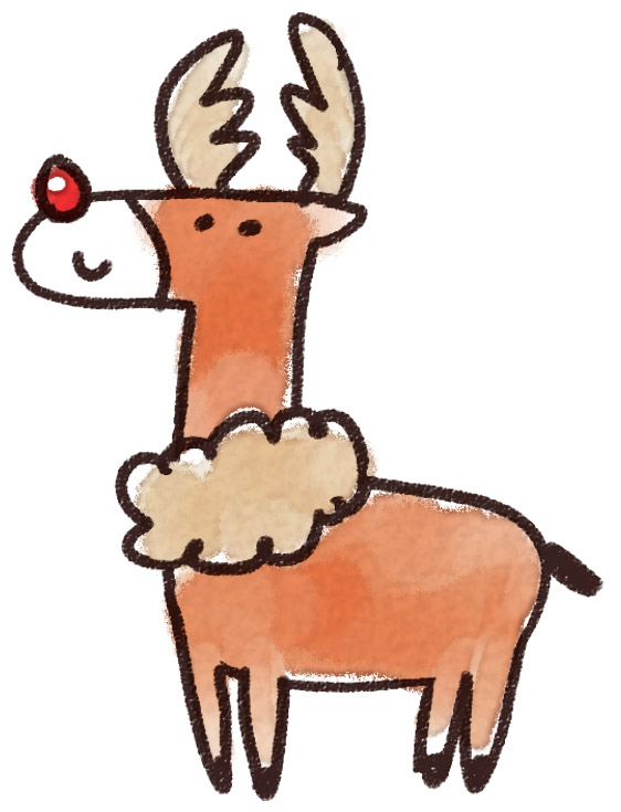 クリスマスのトナカイのイラスト商用OKの無料イラスト素材サイト ツカッテ