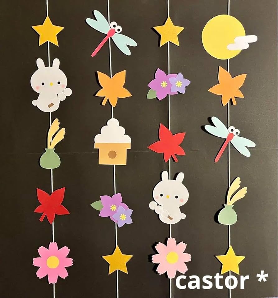 うさぎ お月見 十五夜 秋 9月 壁面 - はるいろ工房minne byGMOペパボ 国内最大級のハンドメイド・手作り通販サイト