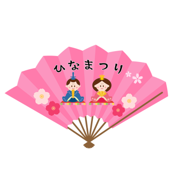 雪洞と梅の花のひなまつりイラストのフリー素材イラストイメージ