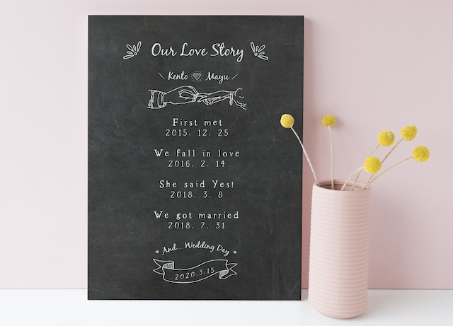 ついに登場☆ No.300 結婚式 ラブストーリー ウェルカムボード - FOR YOU Paper itemminne byGMOペパボ国内最大級のハンドメイド・手作り通販サイト