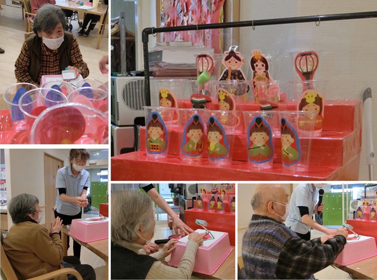 おひな様にひなあられをどうぞお知らせ・スタッフブログ長崎市の介護施設 社会福祉法人いわこ会 さくらの里