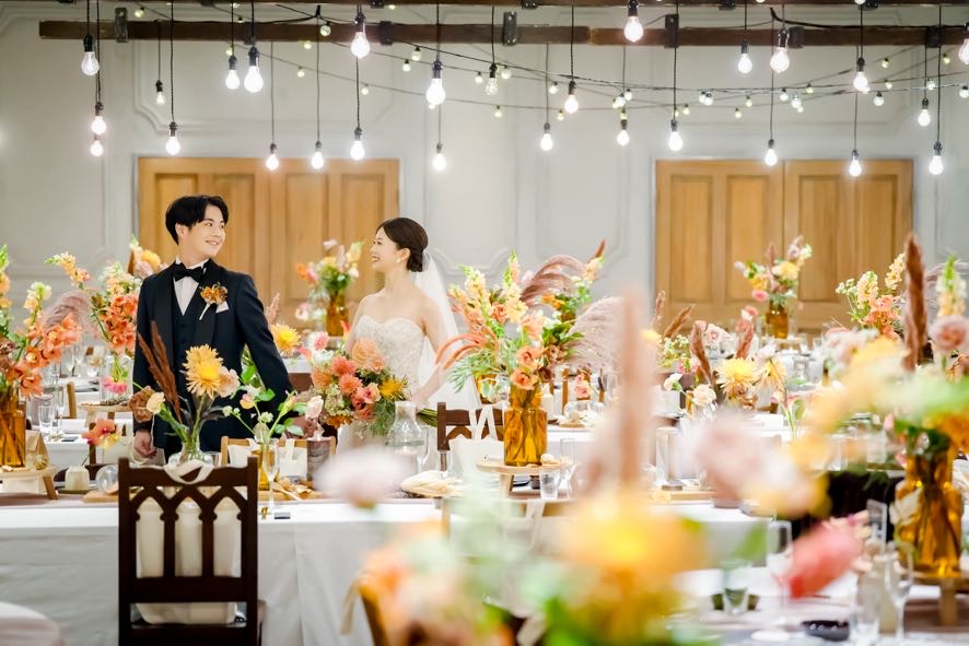 結婚式の会場装花～オレンジ・ビタミンカラー装花～しあわせはこび隊 ポポの活動日記