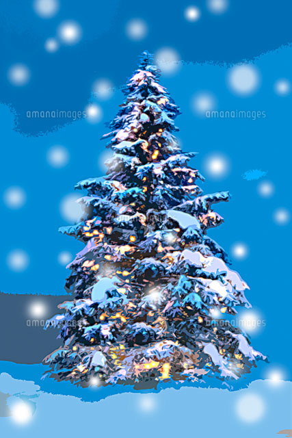 おしゃれなクリスマスツリー イルミネーションイラスト A4縦型のイラスト素材96572935- PIXTA