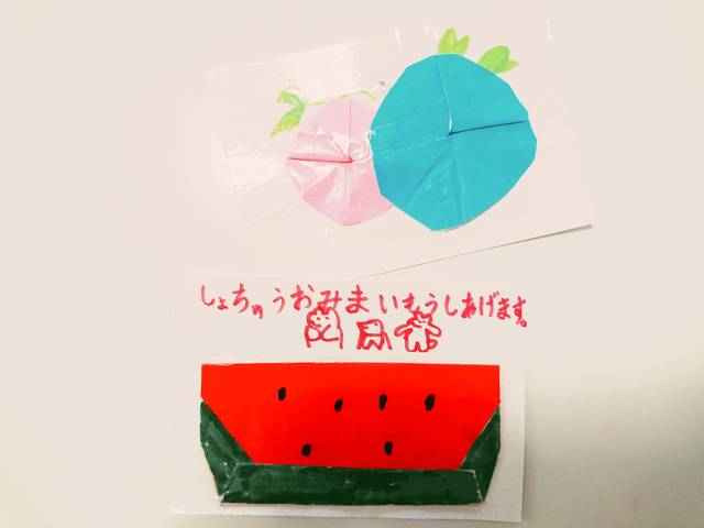 割り箸で書く‼︎暑中見舞いshorts