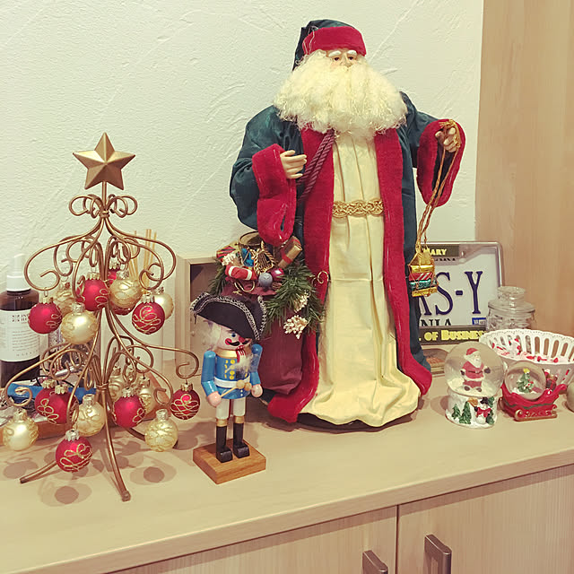 リアルスタイル REAL STYLE クリスマス 飾り ツリー サンタクロース オーナメント 壁 玄関 置物 人形 おもちゃ おしゃれ 北欧 冬インテリア 雑貨 装飾 自宅 家レッド- ファッション通販 MAGASEEK マガシーク