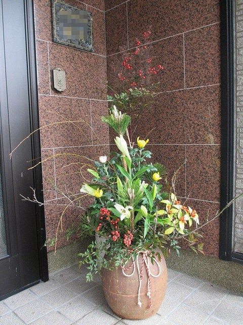 玄関 入り口 水引き 玄関ニッチ 正月花 生花 などのインテリア実例 - 2023-12-26 07:05:46RoomClip ルームクリップ