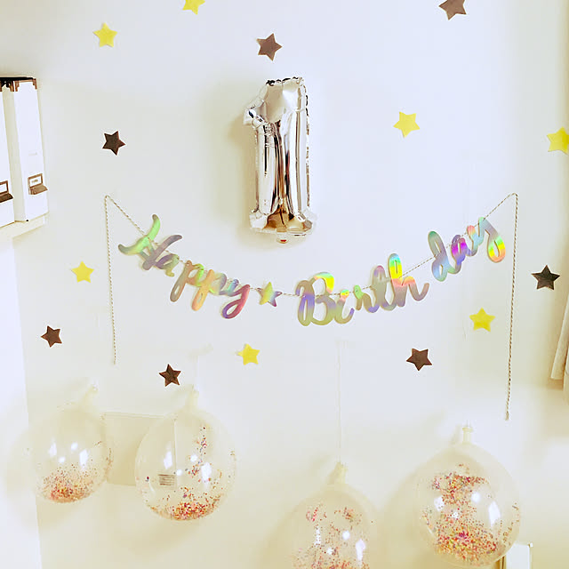 折り紙 誕生日飾り付けのおしゃれなアレンジ・飾り方のインテリア実例RoomClip ルームクリップ