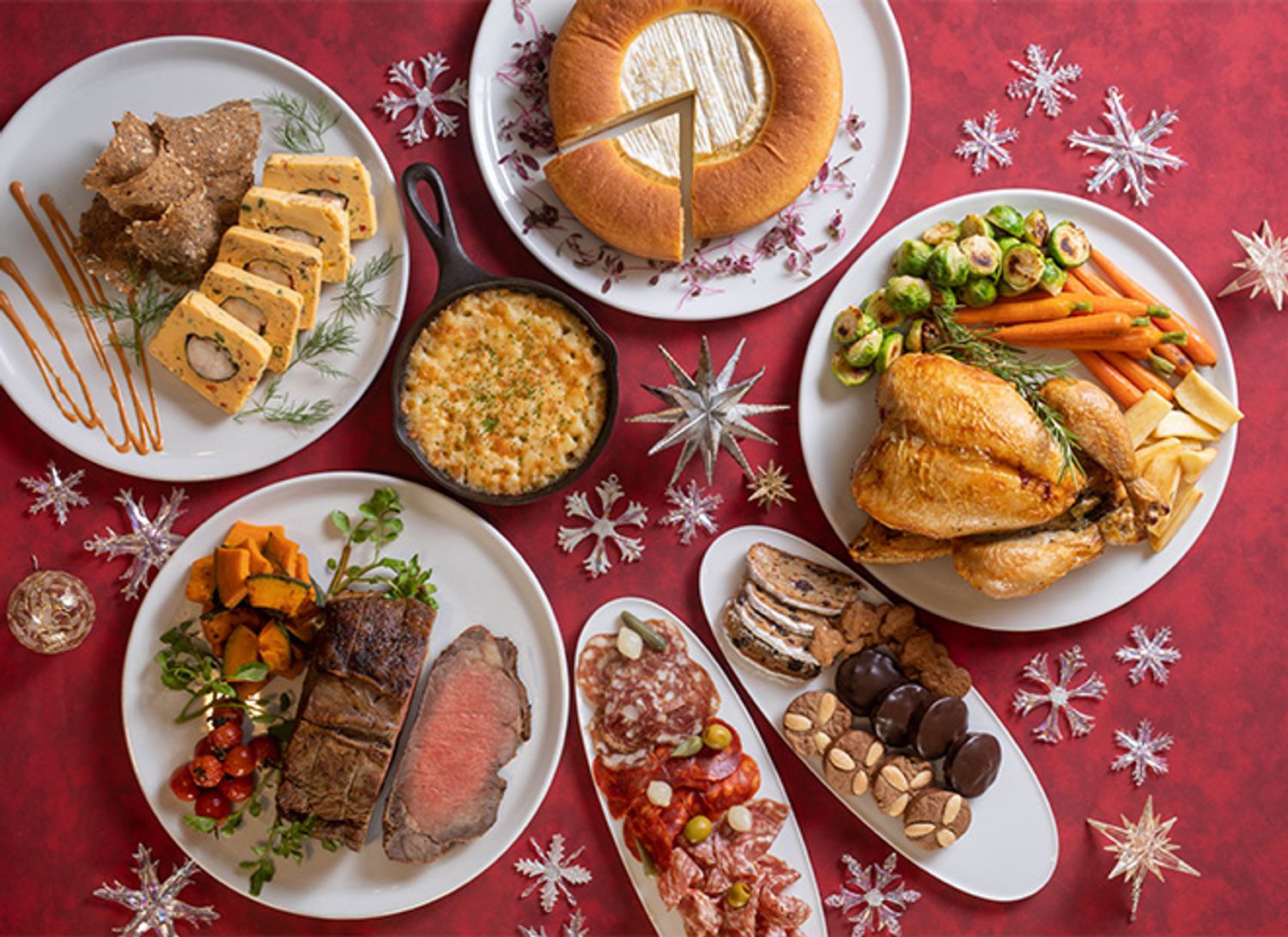 クリスマスオードブル 一例 。ガトーショコラ5号、1人用オードブル、オリジナルコーヒーディップバッグ3袋をセットにした「おひとりさま用クリスマスセット」 5,500円 も用意する- 尼崎経済新聞