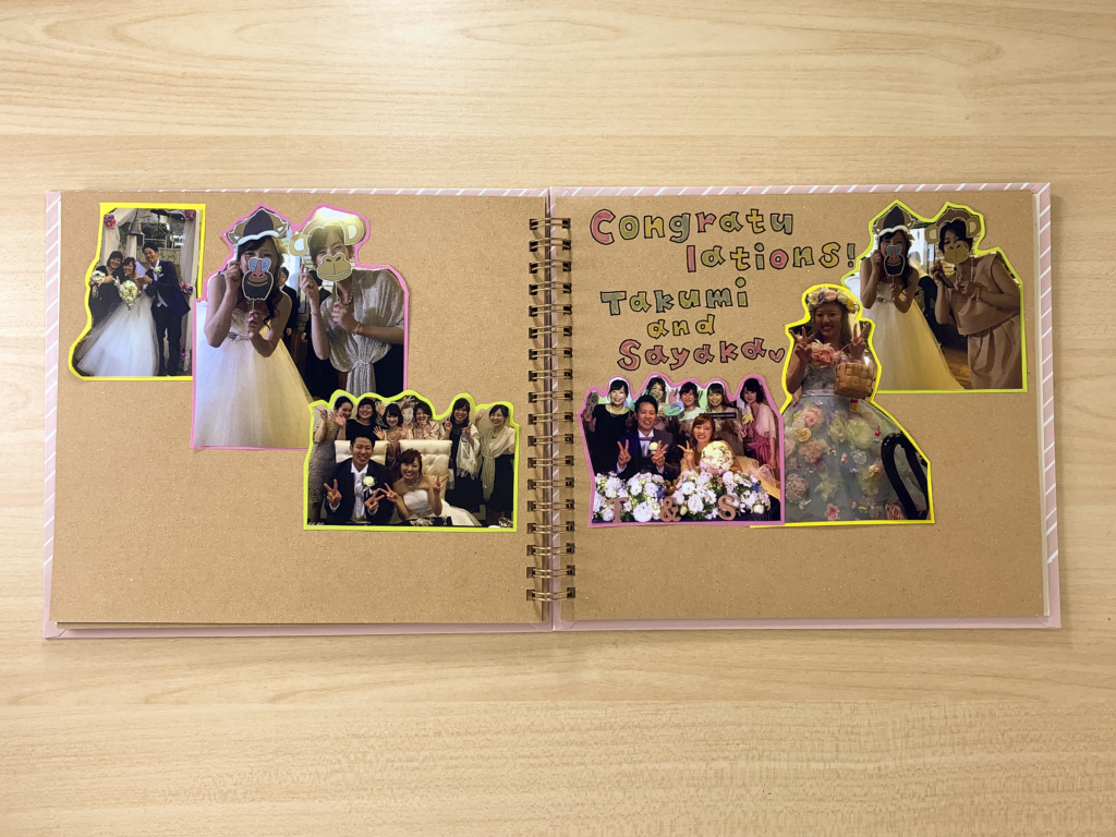 新郎新婦に結婚式の思い出をプレゼントしよう！お祝いメッセージ付きアルバム 手作りアルバムアルバムキッチン