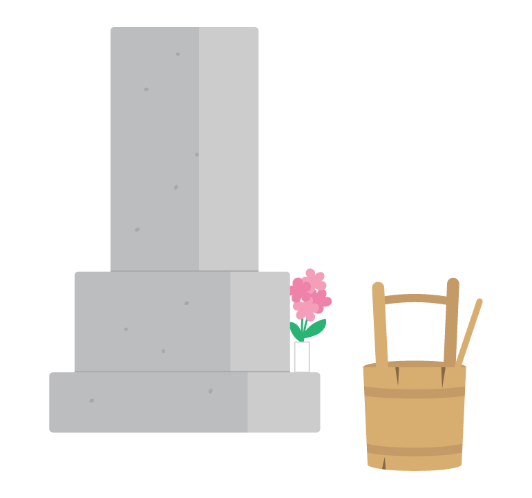 法要無料のAi・PNG白黒シルエットイラスト