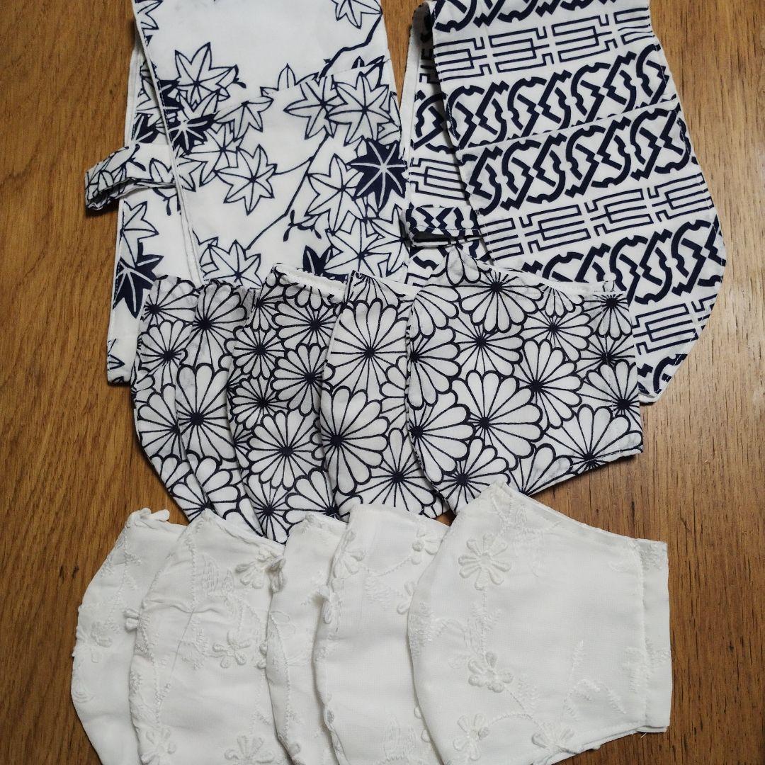 1枚2200円。浴衣の老舗、三勝の綿紅梅生地でできた通気性がよい浴衣生地マスクです。sotokoto online ソトコトオンライン