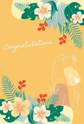 メッセージ カード出産祝い・結婚祝い- 無料テンプレート公開中 - 楽しもう Office