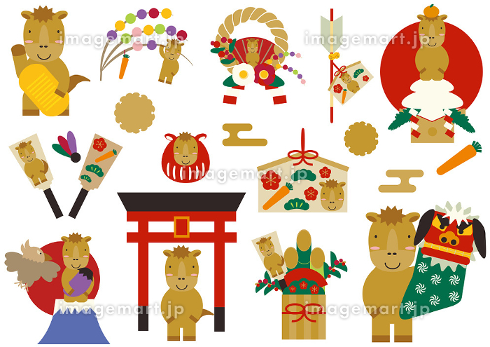 かわいい蛇たちのお正月遊び2025イラスト - No: 25888163無料イラスト・フリー素材なら「イラストAC」