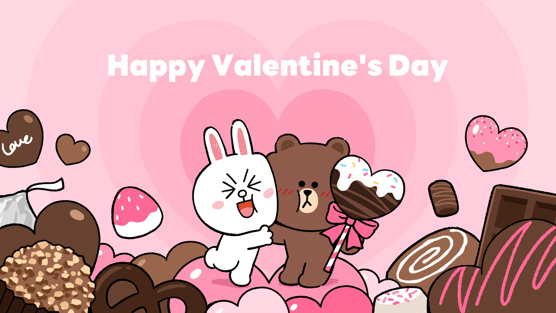 無料LINEスタンプ出ました🎁 バレンタイン成分多めな2匹です🍫ぜひー！ どれかお好きかも教えていただけると嬉しいです☺️無料スタンプkanahei卡娜赫拉卡娜赫拉的小動物カナヘイピスケとうさぎ