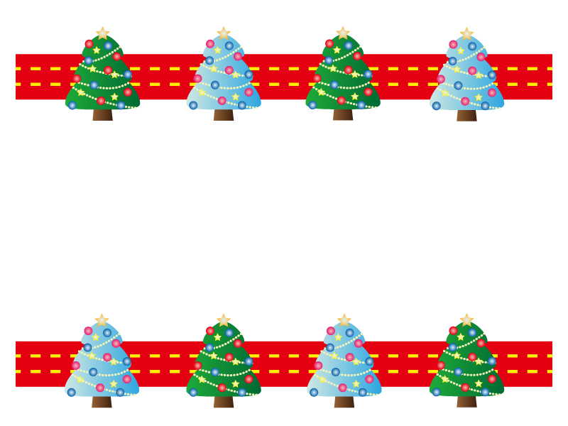 手書きイラスト無料クリスマス ひいらぎ フレームイラストダウンロード