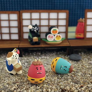 ハンドメイド 節分飾り 赤鬼さんと青鬼さん 置物 1250円