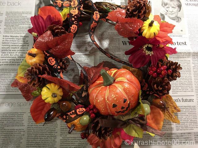 セリア ハロウィン リース 手作りTikTok