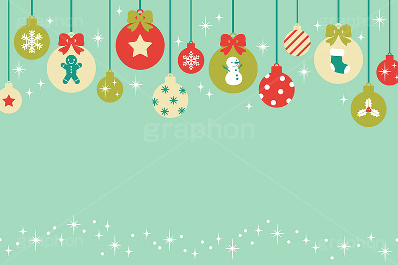 かわいい♪クリスマス飾り オーナメント のクリスマスカード イラスト商用フリー 無料 のイラスト素材なら「イラストマンション」
