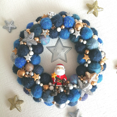 100均DIY ポンポンリース の作り方christmas wreath