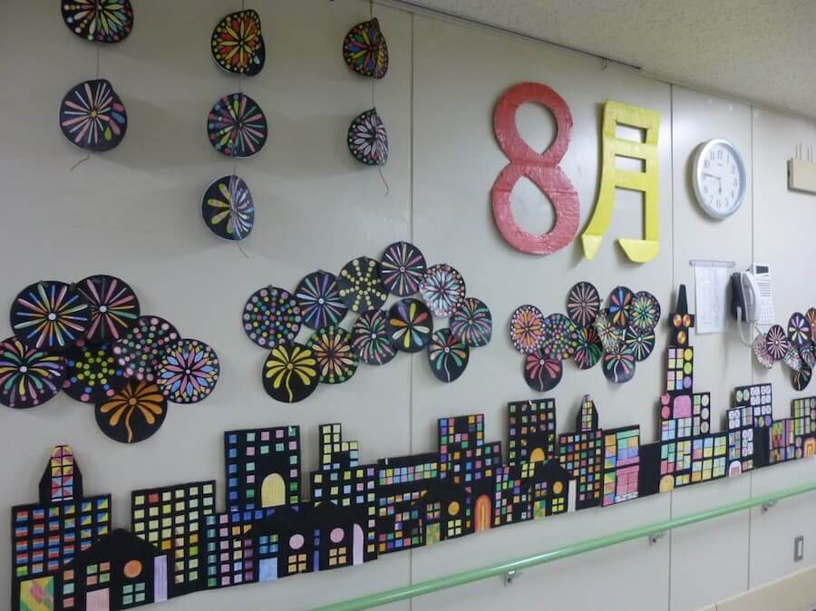 夏祭り壁面 ７月８月壁面かざり』