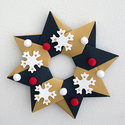 折り紙でできる手作りクリスマスオーナメント ダイヤモンド編nunocoto
