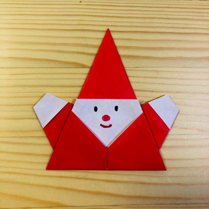 クリスマス かんたんサンタクロース-折り紙 ASOPPA！レシピ - あそっぱ
