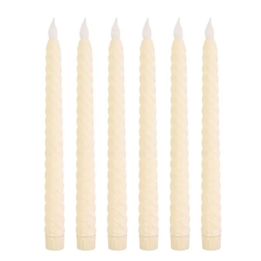 キャンドル LED 電池式 リアル ロングキャンドル 全2色 10本セット クリスマス キャンドル スティックキャンドル ライト ロング 長いろうそく 可愛い 姫系 キャンドル型LEDライト クリスマス 電飾 LED キャンドル 直径 2cm 高さ 24.5cm ろう イルミネーションライト