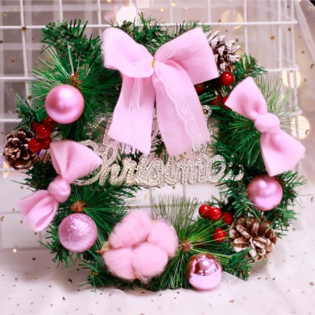 100均DIY クリスマスリースの作り方１００均で作る、モコモコのホワイトリースHow to make a Christmas wreath