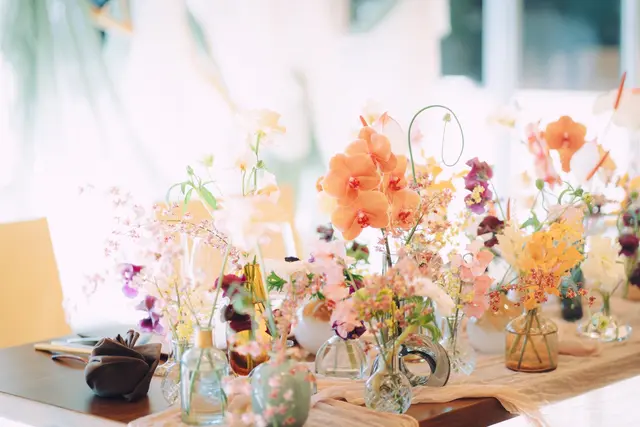 ネイビーオレンジのウェディングブーケ、ブライダルシルクフラワーブーケ、秋のウェディングブーケ - Etsy 日本