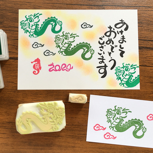 年賀状に！かわいい松竹梅の消しゴムはんこ はんこ・スタンプ のんびり屋 通販 12589444Creema クリーマ