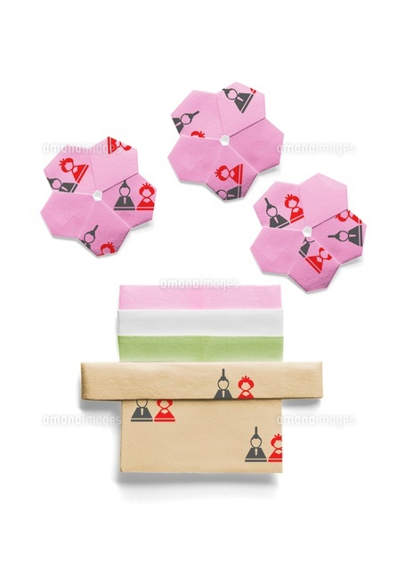 折り紙 ひな祭り 簡単 菱餅 ひしもち の折り方 Origami Hishimochi 3月 雛人形 お雛様 - YouTube