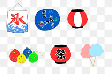 まとめ 夏祭りのフリーイラスト素材イラストイメージ