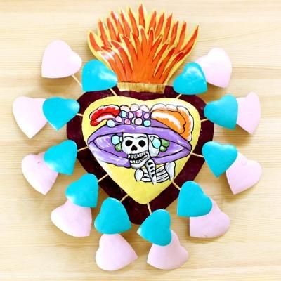 Amazonメキシコ死者の日 カラフル 飾り付け バナー ガーランド ペーパーファン ケーキスティック ハロウィン イベント装飾ハロウィーン飾りおもちゃ