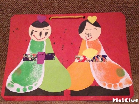 製作キット保育壁面ひなまつり壁面飾りひなまつり保育壁面足形アート