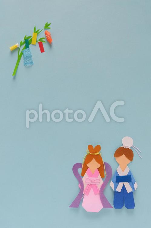 星空の七夕フレーム無料イラスト素材素材ラボ