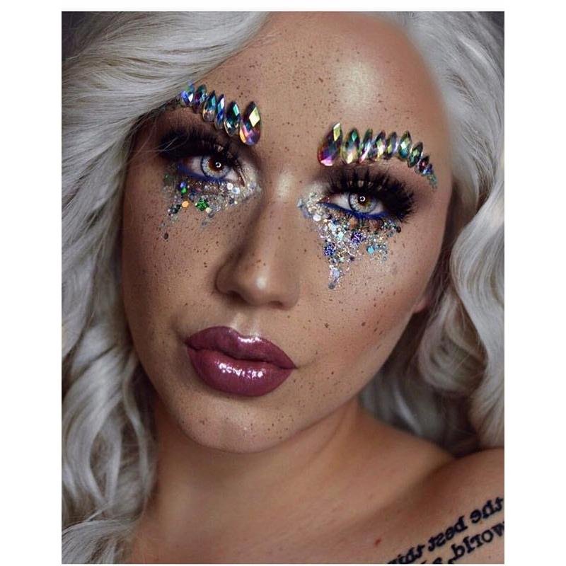 アイメイク アイステッカー タイプ-D フェスメイク フェスティバル きらきら クリスタル ボディアート フェイス コスプレ フェイスシール