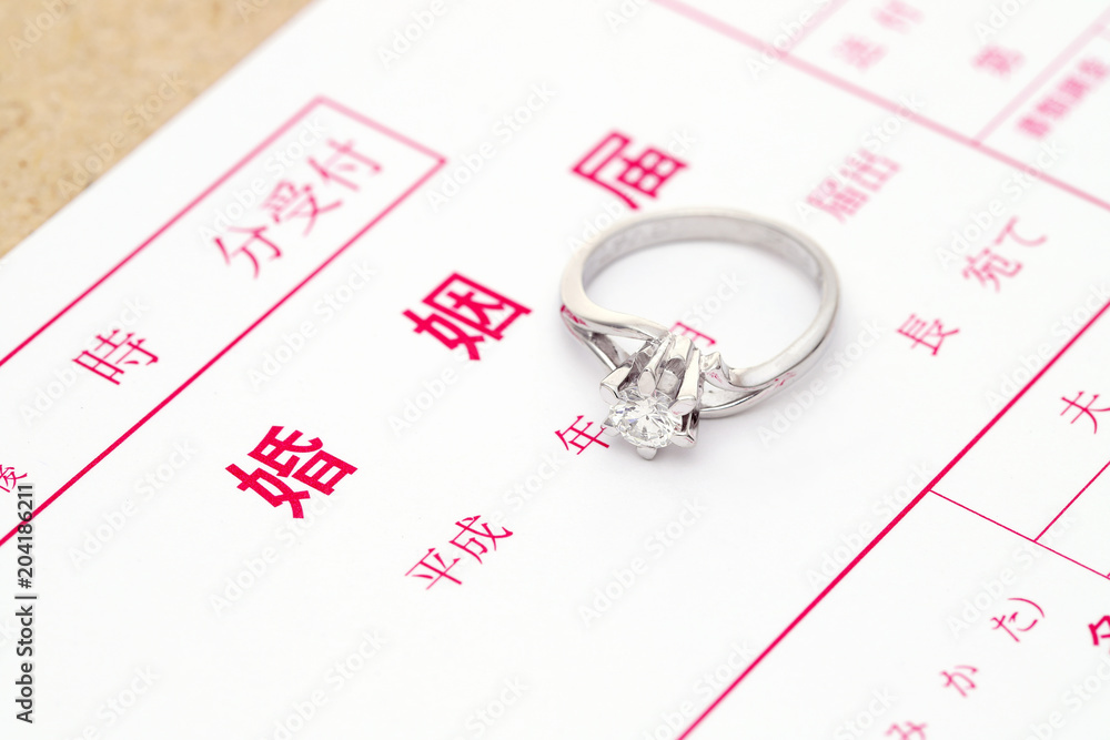 婚姻届のおしゃれな写真の撮り方講座 婚姻届＋婚約指輪結婚指輪大阪の結婚・婚約指輪 garden総合サイト