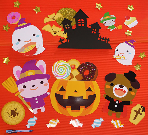 10月 ハロウィン オバケ お菓子 壁面 保育 怖い館へようこそ🌙ハロウィン』 壁面飾り ☆ ハロウィン の夜、おばけ達が不気味な館から飛び出してきました👻🎃🦇お菓子を用意しておかないと☆伝承折り紙のおばけやコウモリがリアル。カボチャはじゃばらに折って切り込みを