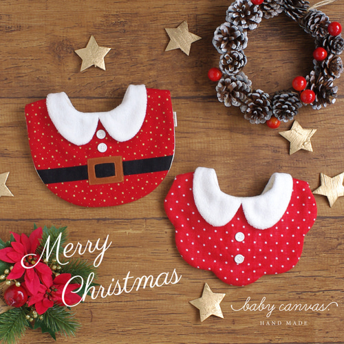 刺繍スタイ ツヤ感をもとめて・サテンステッチのゆきだるま♪えこそだて