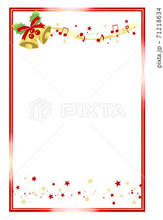 ポインセチアのクリスマスフレーム＜枠・フレーム・クリスマス・デコレーション・結晶・赤＞クリスマスに使えるフレーム素材無料 イラスト素材TemplateBox