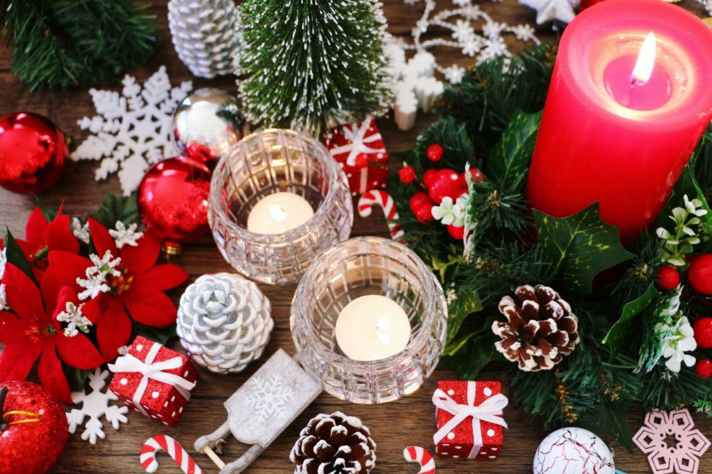 クリスマス・3点セット キャンドル・生花リース・プレートのセット 自然の香りと灯りに癒されて ドライになるよ～ リース hananiwa+plus通販 10603374Creema クリーマ