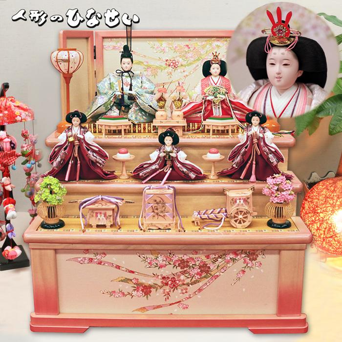 公式 衣裳着雛人形 梢 - こずえ - 13号 - 五人飾り雛人形 ひな人形 と五月人形マンションサイズのひととえ