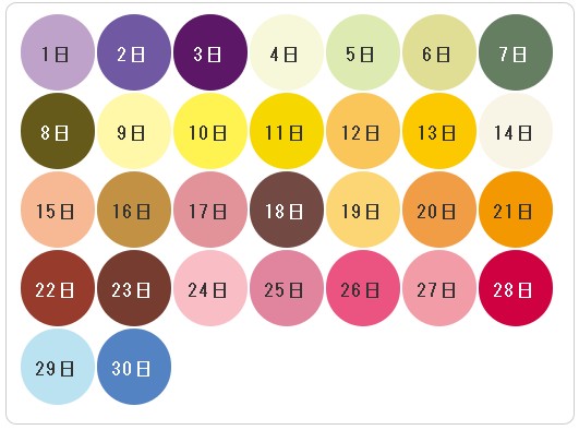 誕生日から自分の色と性格を知るバースデーカラー366色一覧サイトBirthday ColorPhotoshopVIP