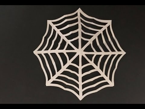 ハロウィン折り紙「蜘蛛の巣」簡単！切り紙で雰囲気抜群の飾りづくり♡
