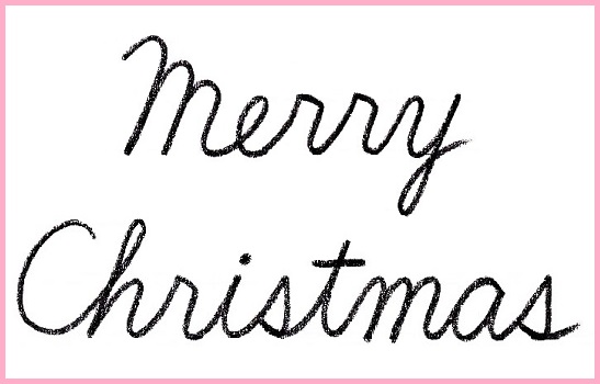 メリークリスマス！英語の筆記体文字 ロゴ イラスト商用フリー 無料 のイラスト素材なら「イラストマンション」