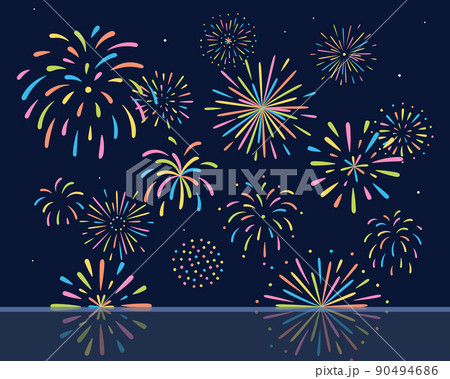 夏 夜空 花火イラスト無料イラスト・フリー素材なら「イラストAC」